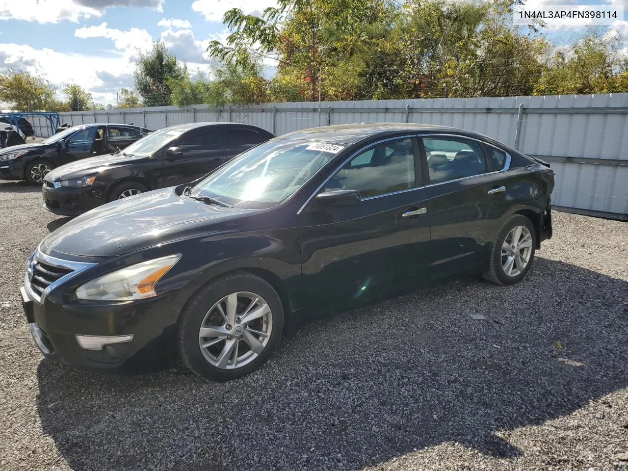 2015 Nissan Altima 2.5 VIN: 1N4AL3AP4FN398114 Lot: 74891324