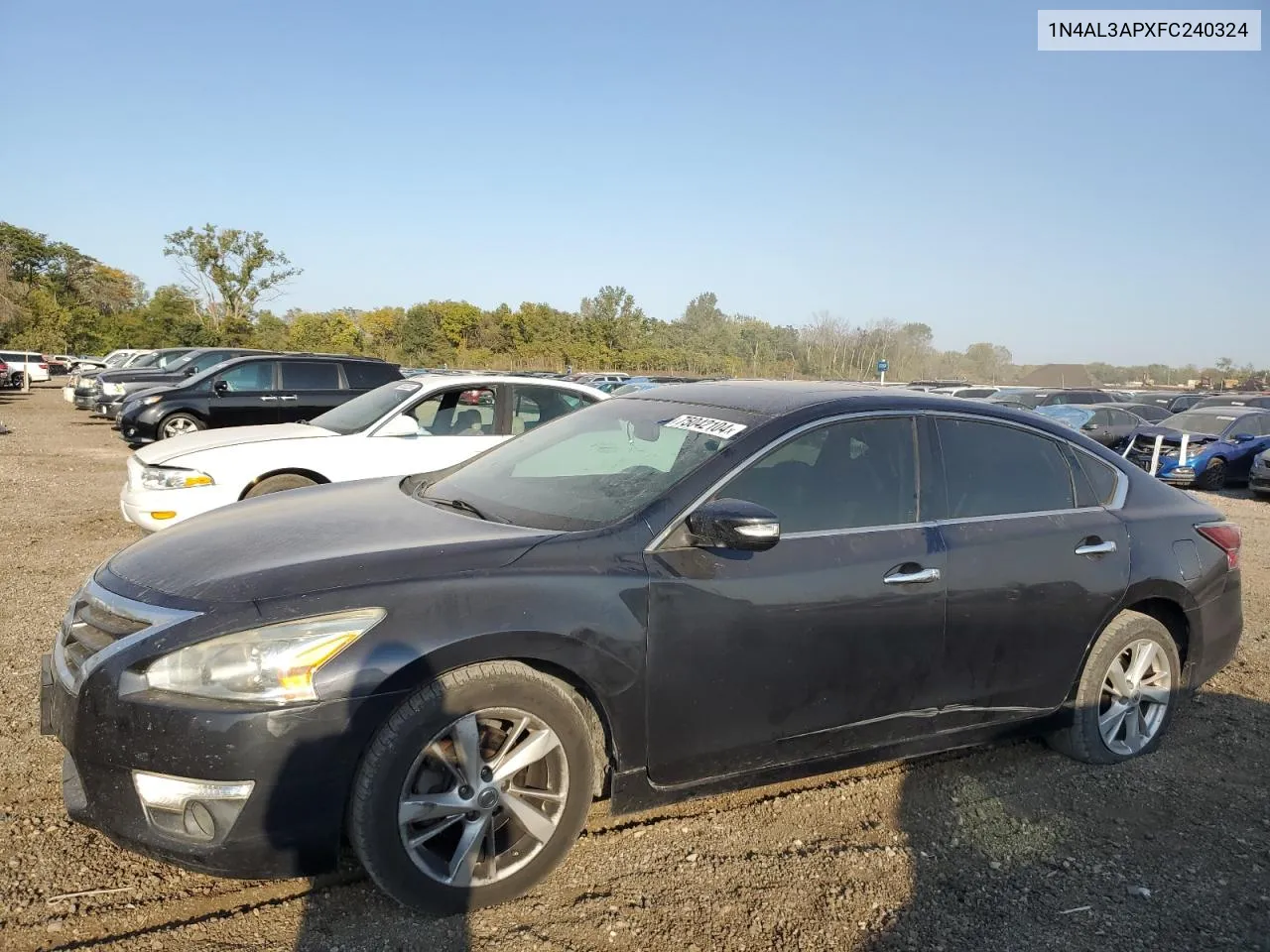 2015 Nissan Altima 2.5 VIN: 1N4AL3APXFC240324 Lot: 75042104