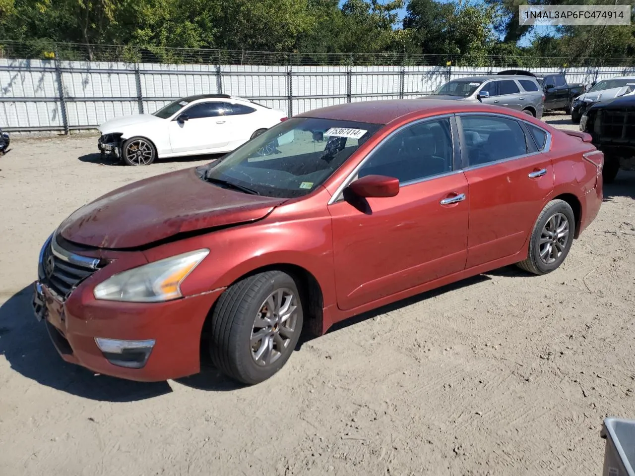 2015 Nissan Altima 2.5 VIN: 1N4AL3AP6FC474914 Lot: 75367414