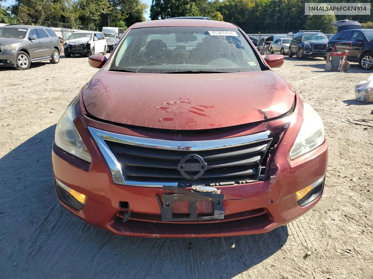 2015 Nissan Altima 2.5 VIN: 1N4AL3AP6FC474914 Lot: 75367414