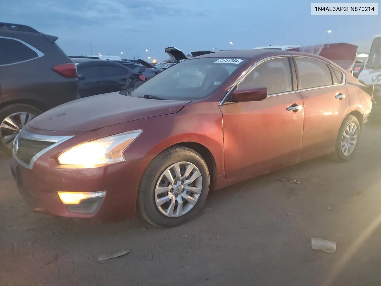 2015 Nissan Altima 2.5 VIN: 1N4AL3AP2FN870214 Lot: 75751384