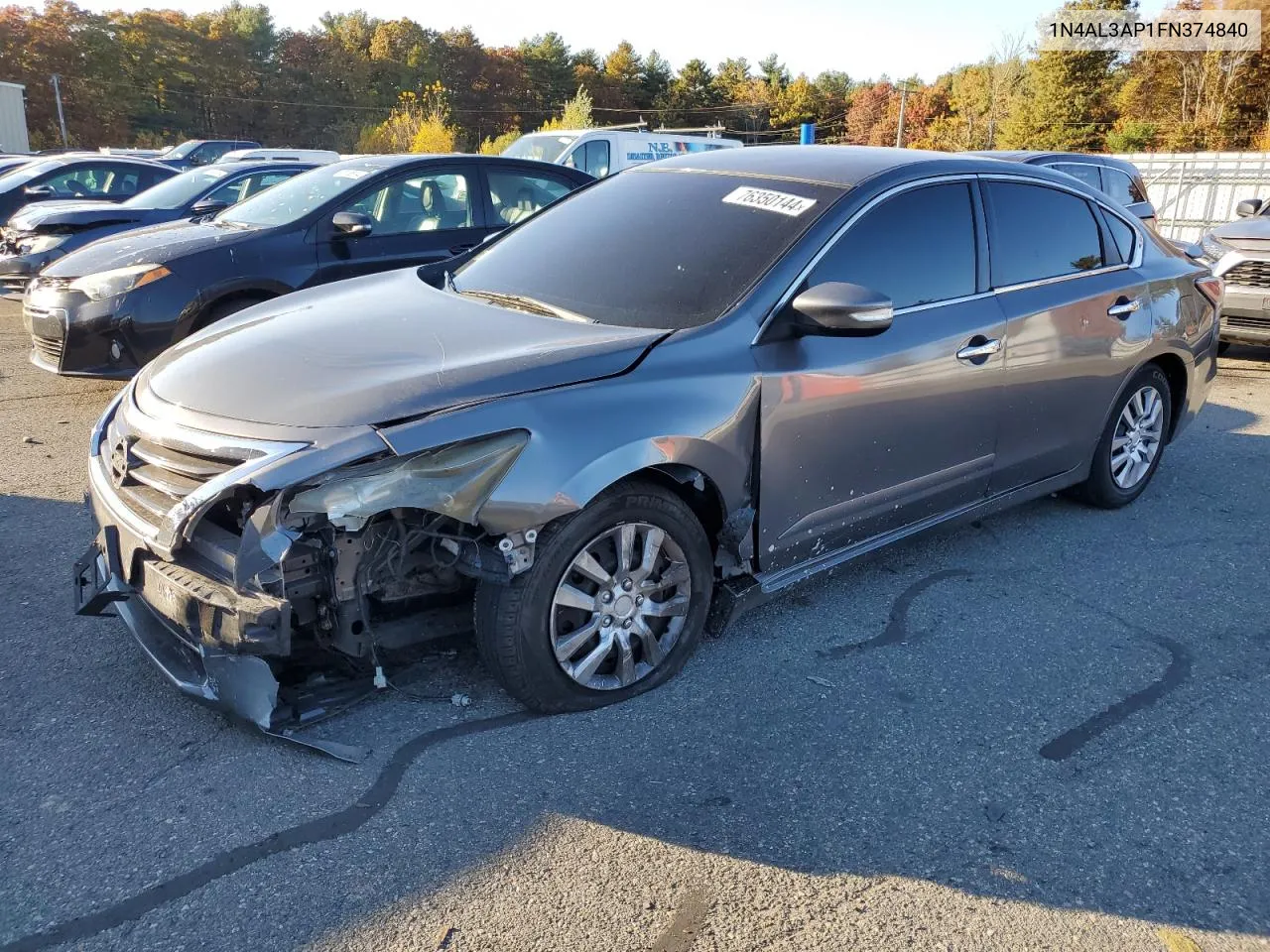 2015 Nissan Altima 2.5 VIN: 1N4AL3AP1FN374840 Lot: 76350144