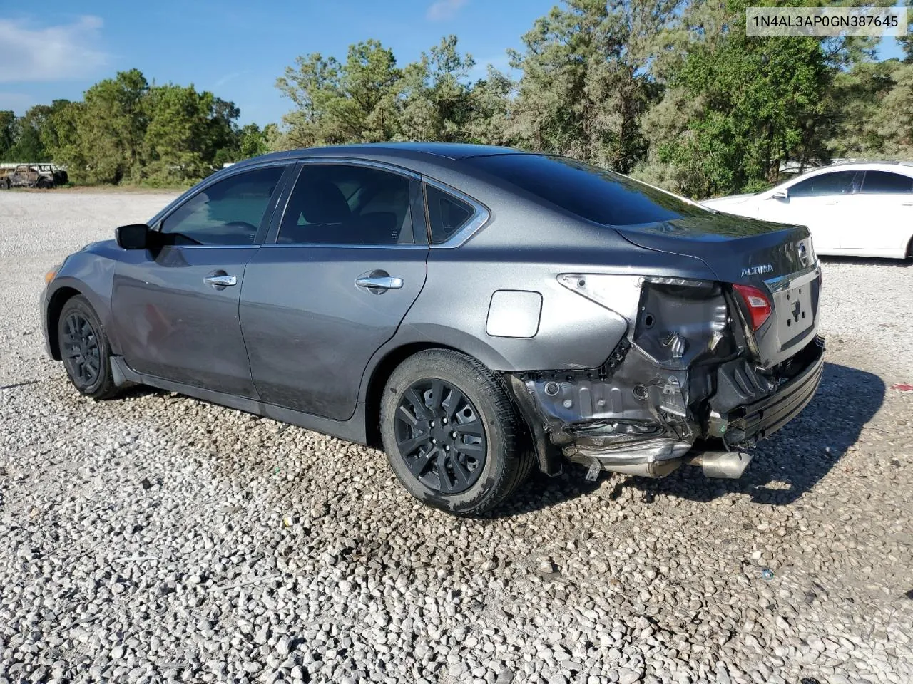 2016 Nissan Altima 2.5 VIN: 1N4AL3AP0GN387645 Lot: 68987014