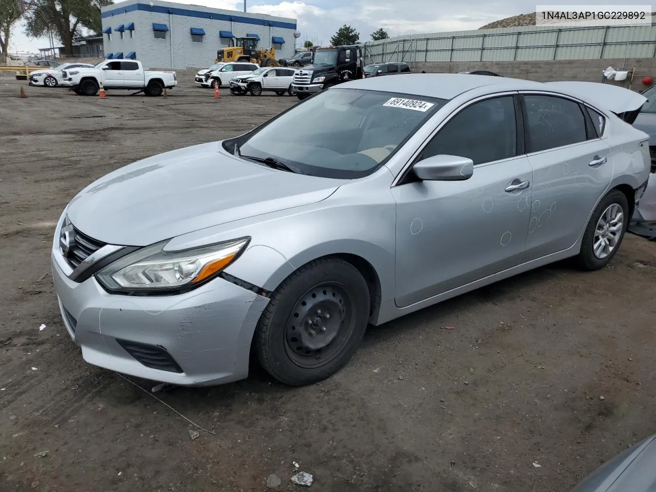 2016 Nissan Altima 2.5 VIN: 1N4AL3AP1GC229892 Lot: 69140924