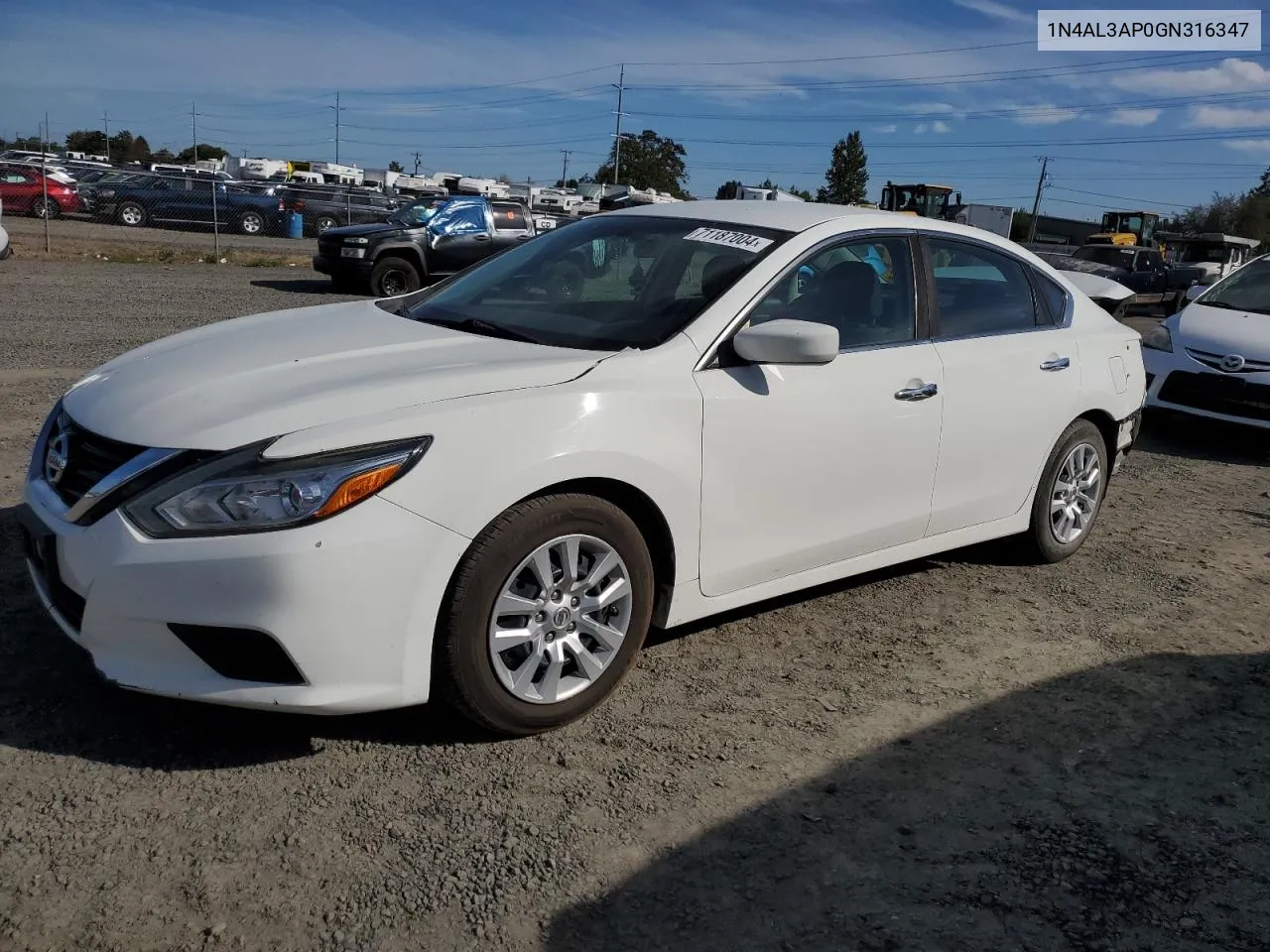 2016 Nissan Altima 2.5 VIN: 1N4AL3AP0GN316347 Lot: 71187004