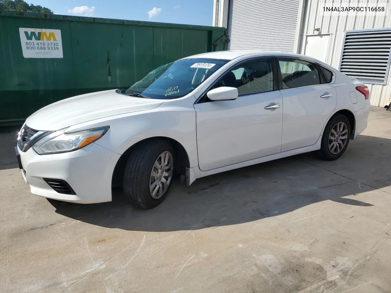 2016 Nissan Altima 2.5 VIN: 1N4AL3AP9GC116658 Lot: 73915124