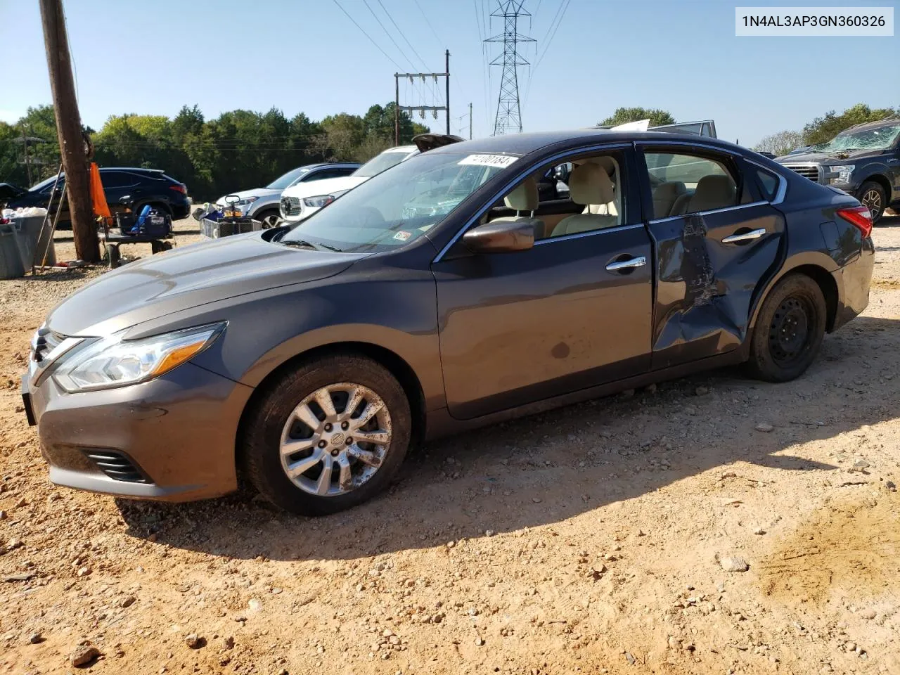 2016 Nissan Altima 2.5 VIN: 1N4AL3AP3GN360326 Lot: 74100184