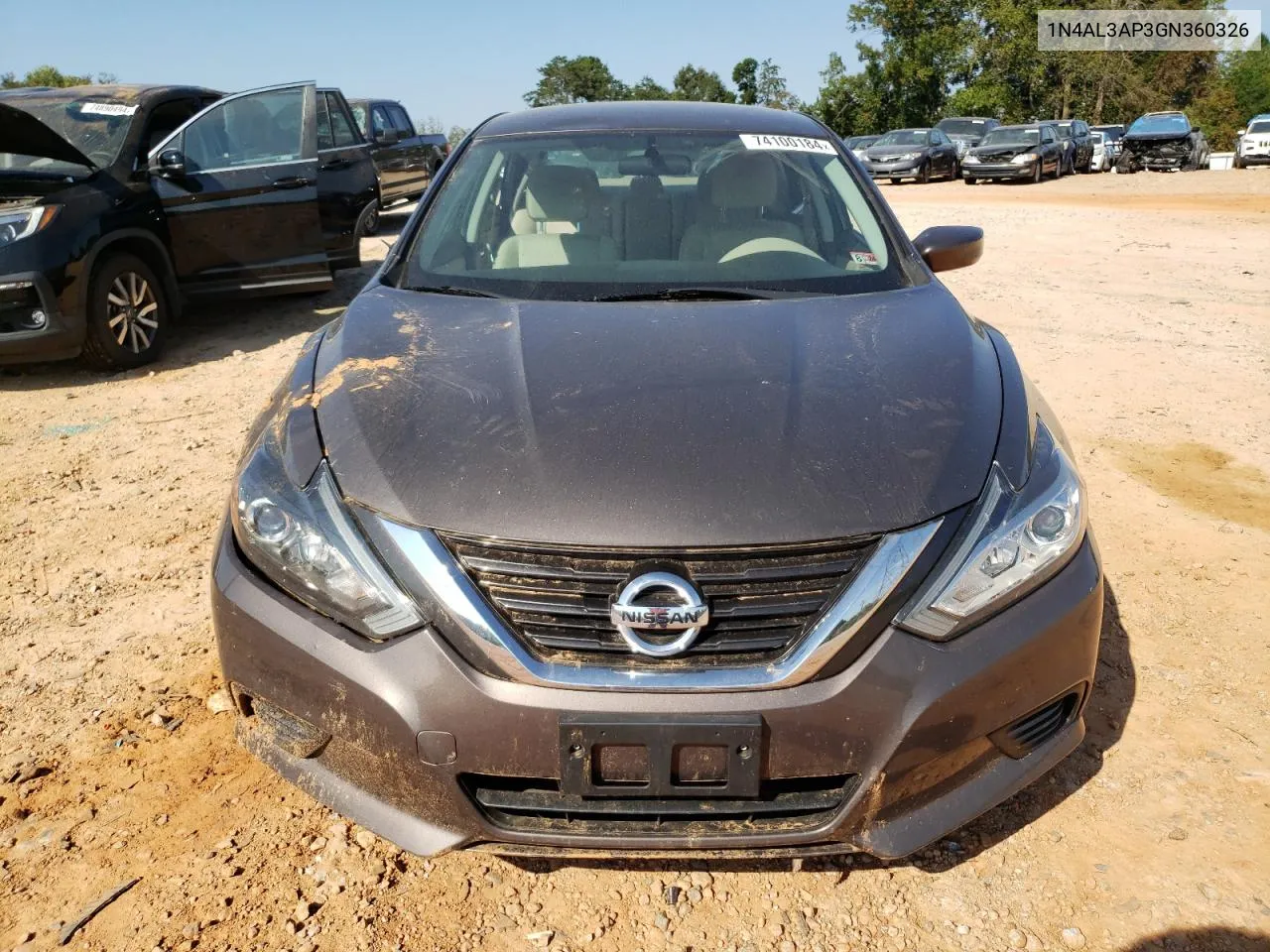 2016 Nissan Altima 2.5 VIN: 1N4AL3AP3GN360326 Lot: 74100184