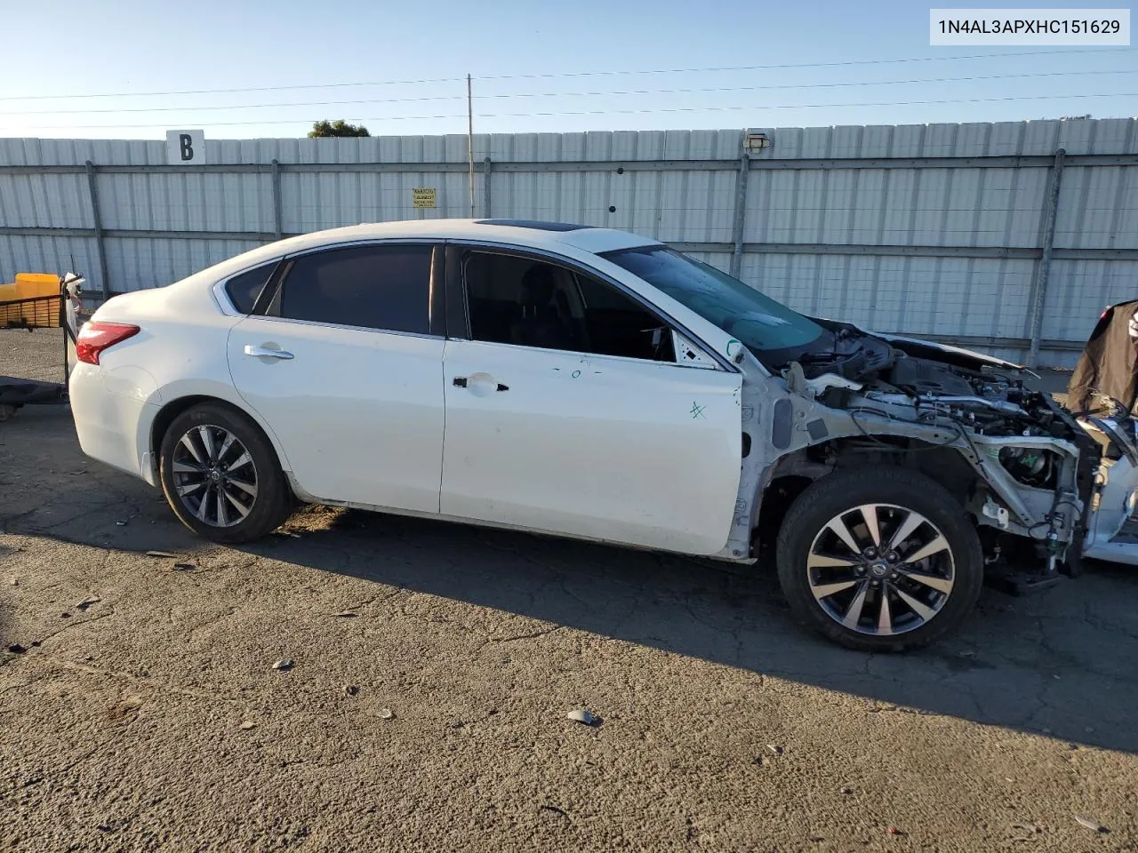 2017 Nissan Altima 2.5 VIN: 1N4AL3APXHC151629 Lot: 70046064