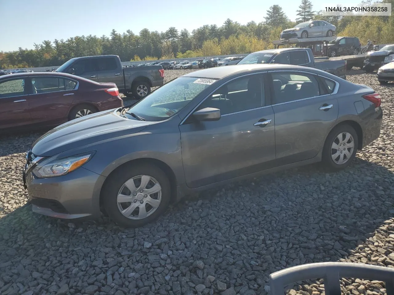 2017 Nissan Altima 2.5 VIN: 1N4AL3AP0HN358258 Lot: 72885864