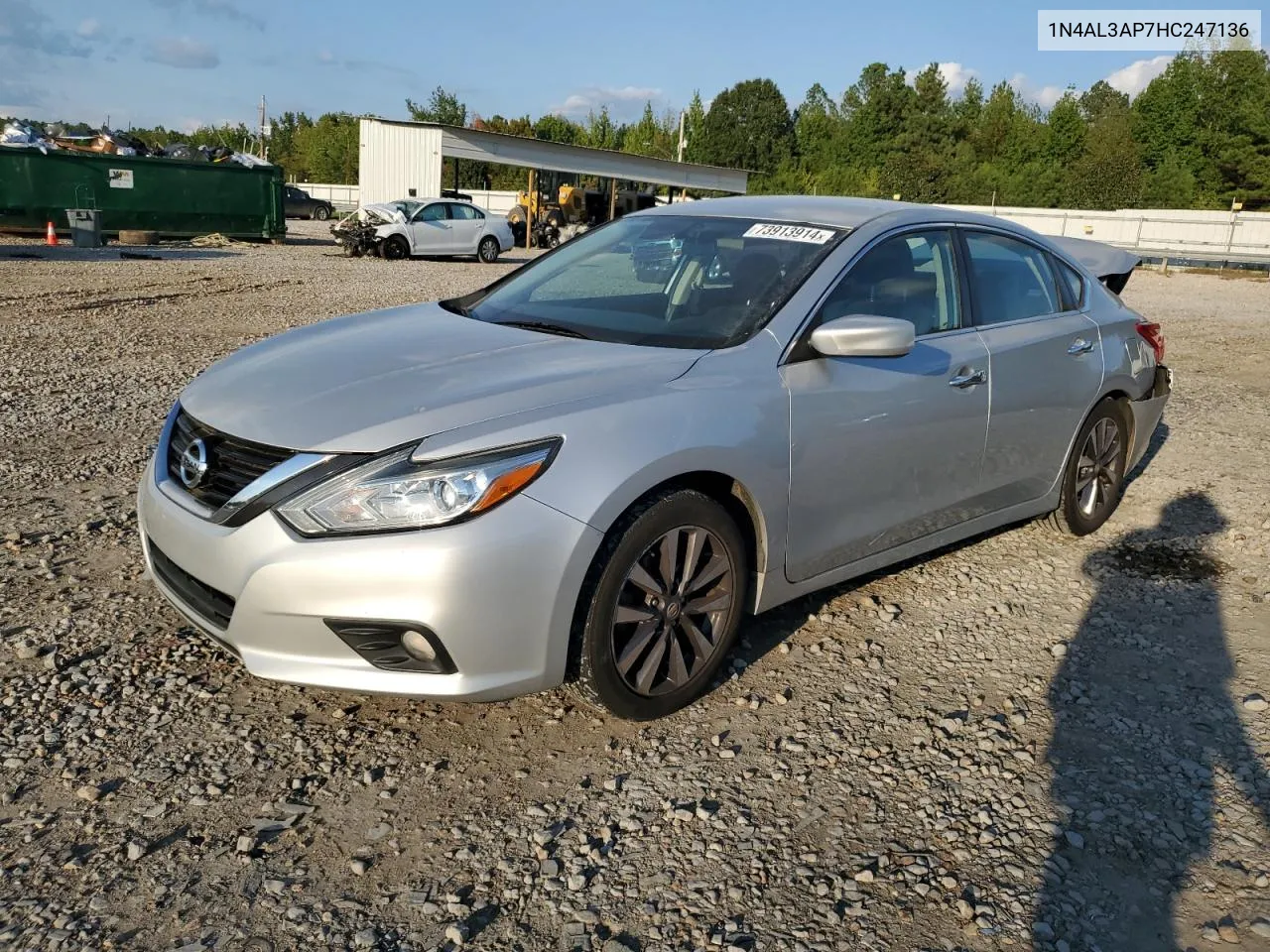 2017 Nissan Altima 2.5 VIN: 1N4AL3AP7HC247136 Lot: 73913914