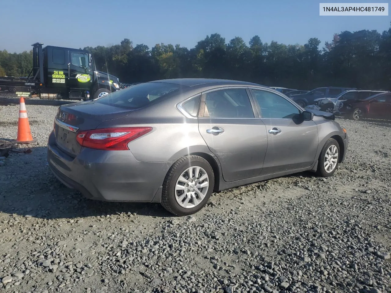 2017 Nissan Altima 2.5 VIN: 1N4AL3AP4HC481749 Lot: 74708294