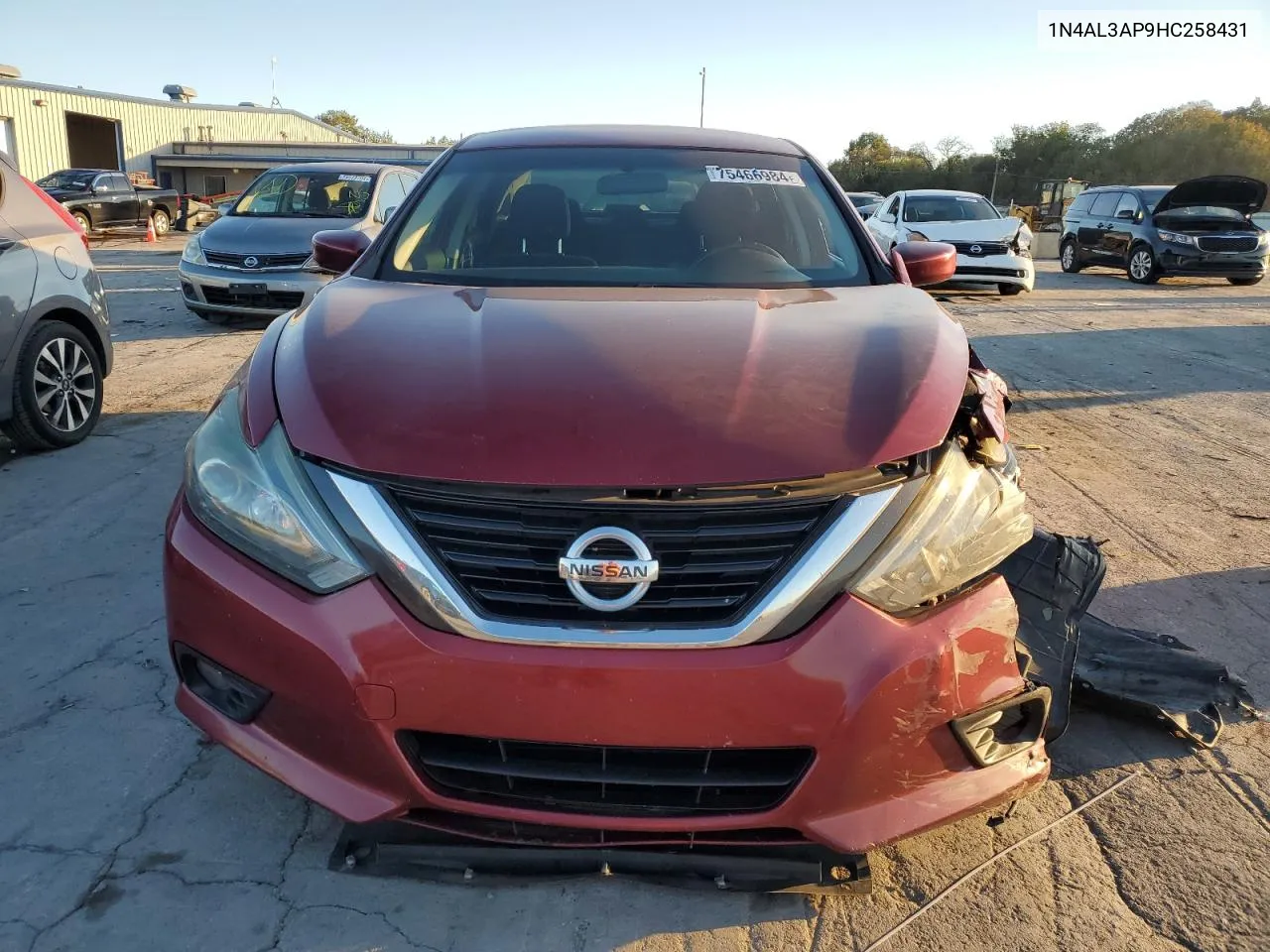 2017 Nissan Altima 2.5 VIN: 1N4AL3AP9HC258431 Lot: 75466984