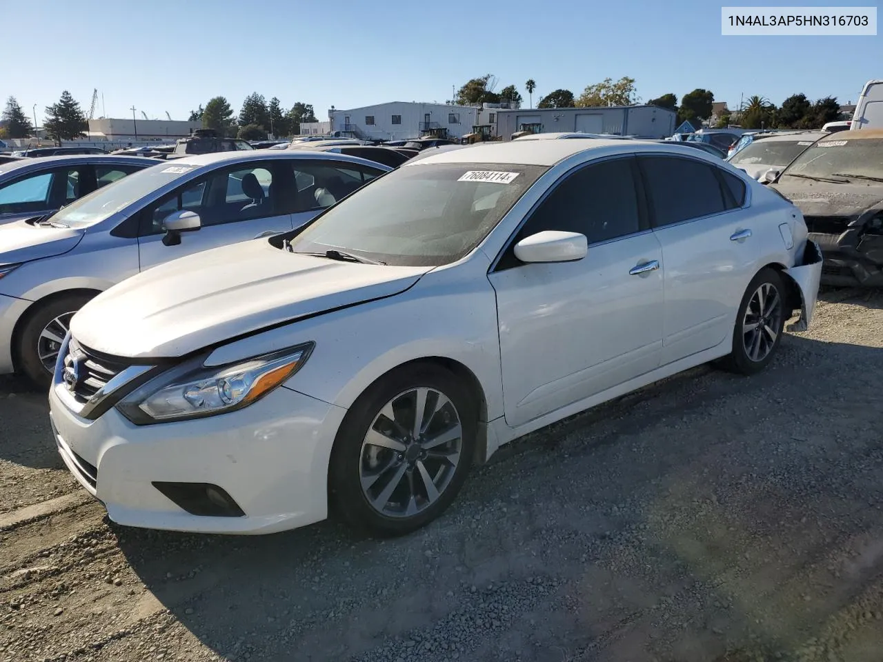 2017 Nissan Altima 2.5 VIN: 1N4AL3AP5HN316703 Lot: 76084114