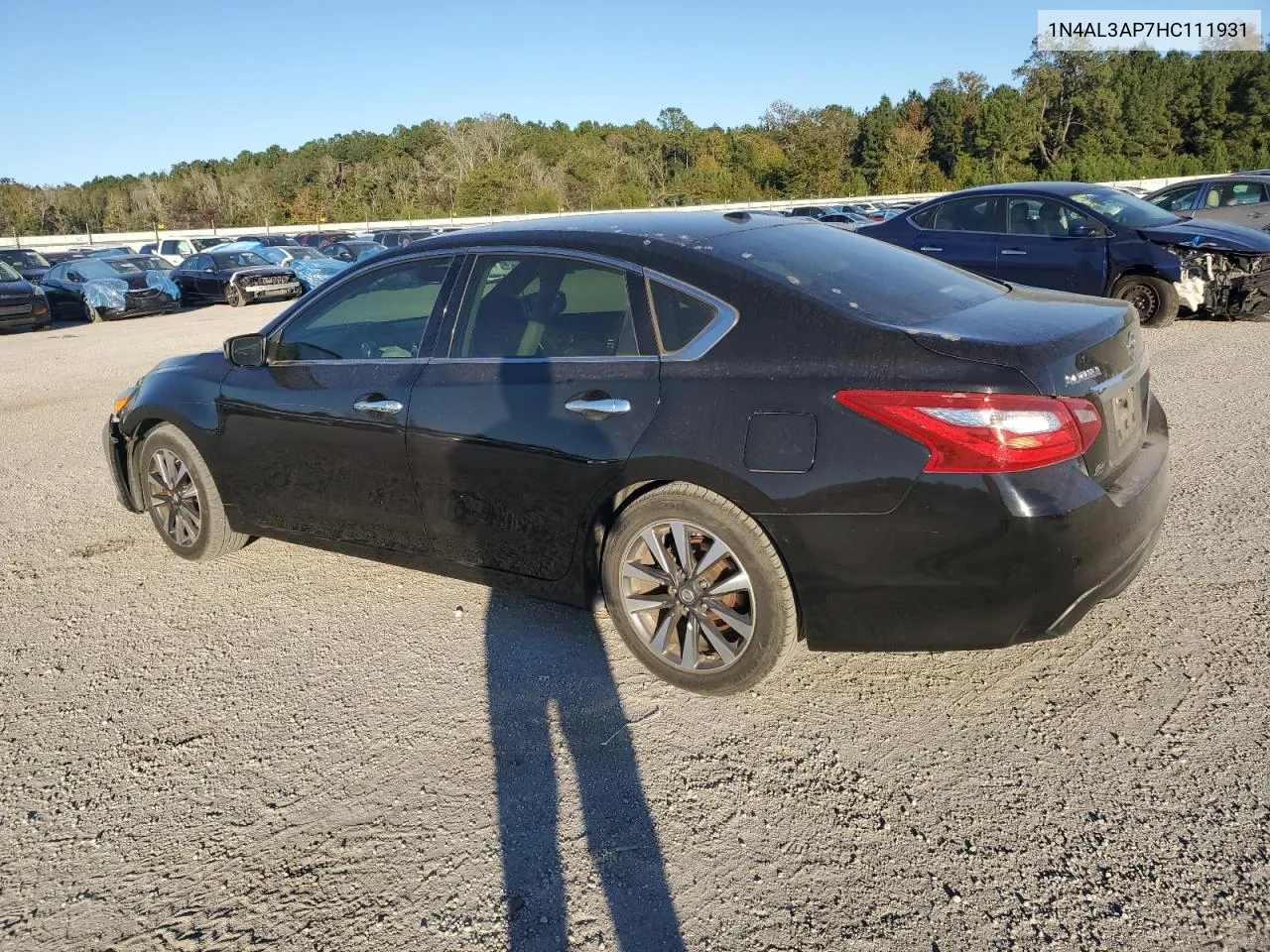 2017 Nissan Altima 2.5 VIN: 1N4AL3AP7HC111931 Lot: 76343334