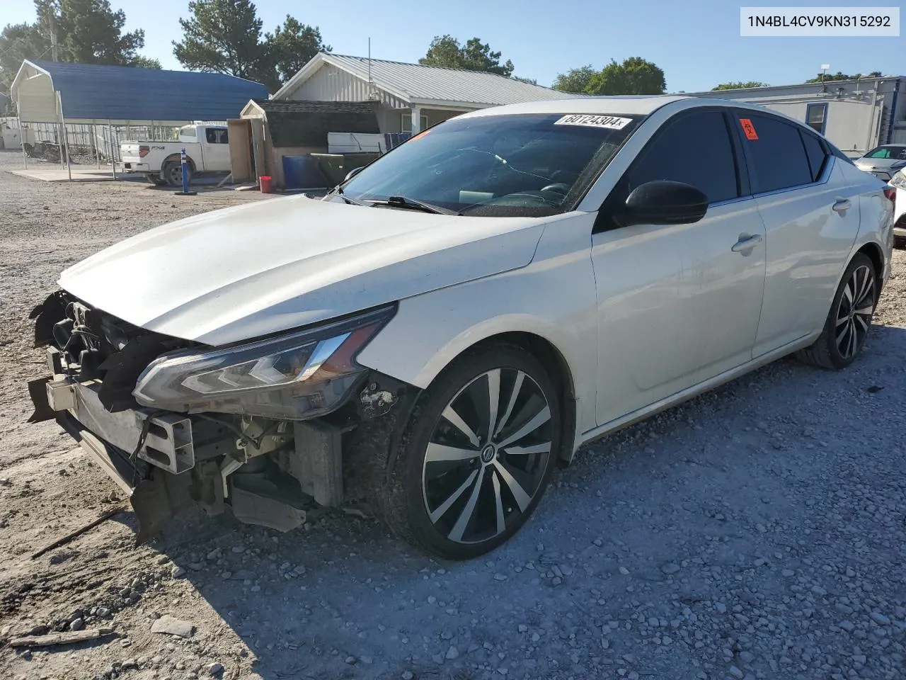 2019 Nissan Altima Sr VIN: 1N4BL4CV9KN315292 Lot: 60124304