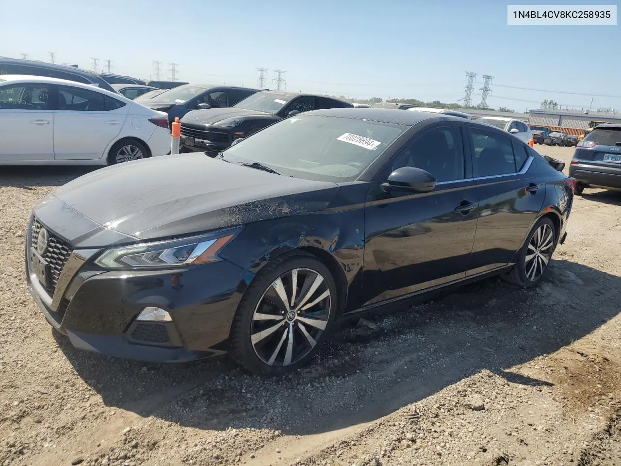 2019 Nissan Altima Sr VIN: 1N4BL4CV8KC258935 Lot: 70028694