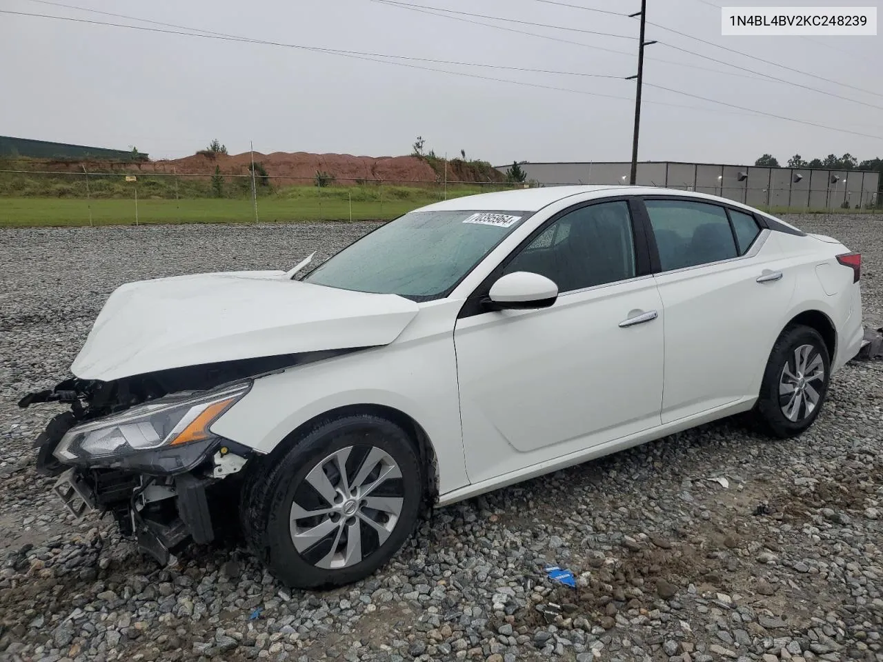 2019 Nissan Altima S VIN: 1N4BL4BV2KC248239 Lot: 70395964