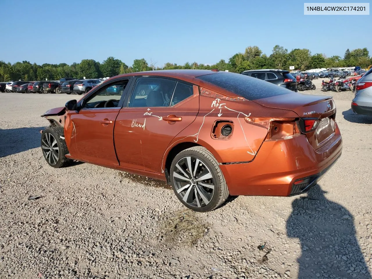 2019 Nissan Altima Sr VIN: 1N4BL4CW2KC174201 Lot: 70568234