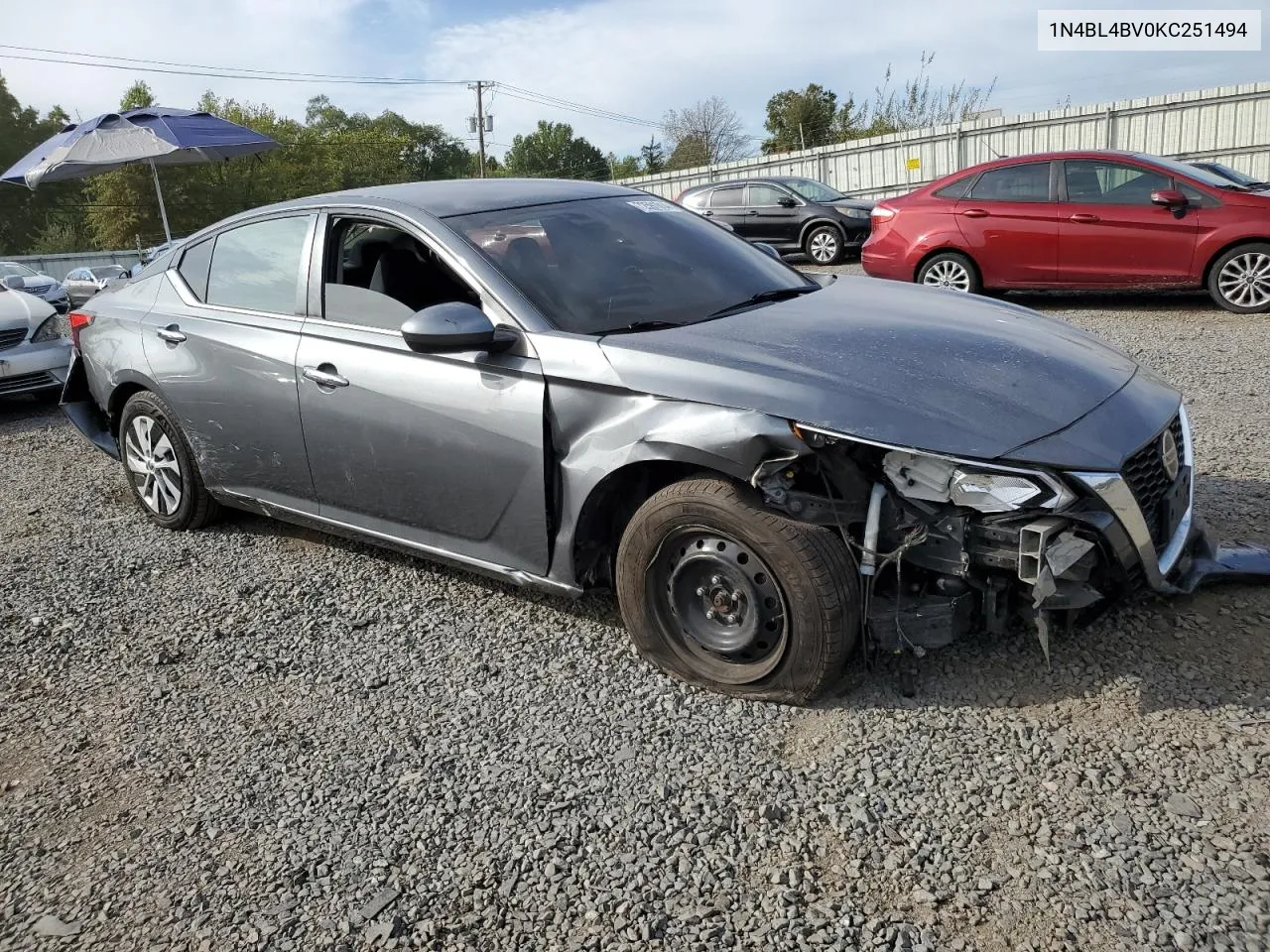 1N4BL4BV0KC251494 2019 Nissan Altima S