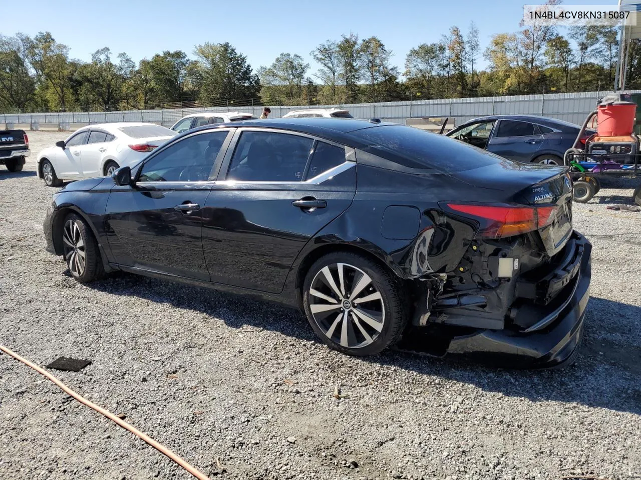 1N4BL4CV8KN315087 2019 Nissan Altima Sr