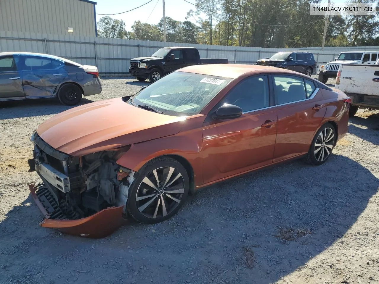 2019 Nissan Altima Sr VIN: 1N4BL4CV7KC111733 Lot: 77223844