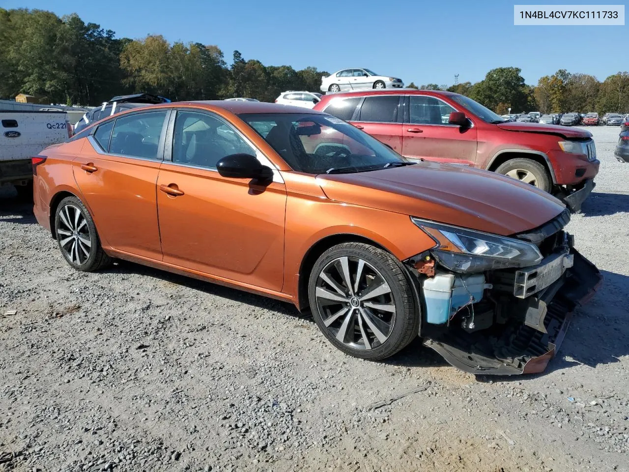 2019 Nissan Altima Sr VIN: 1N4BL4CV7KC111733 Lot: 77223844