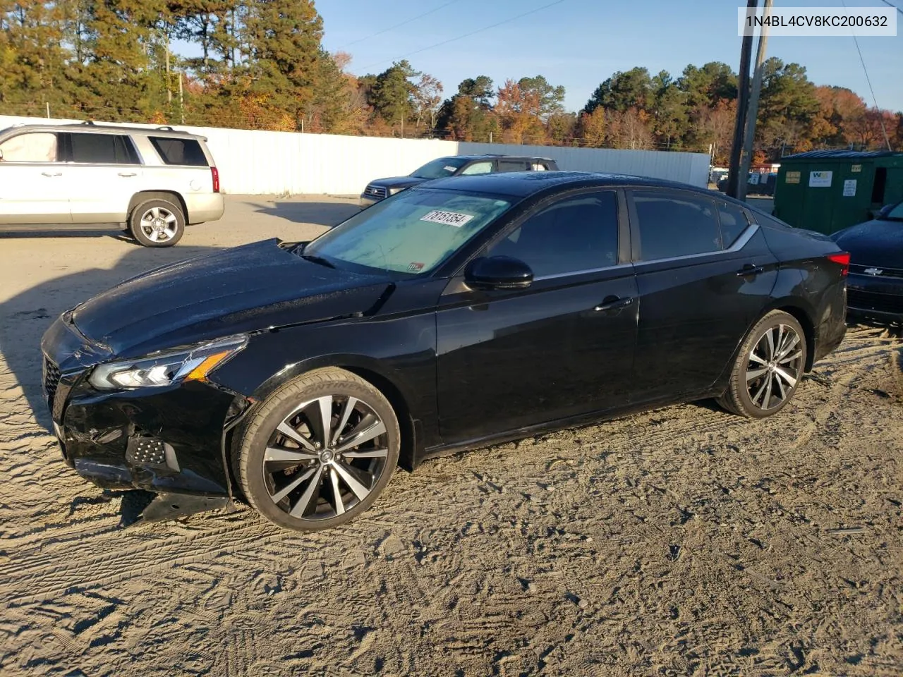 2019 Nissan Altima Sr VIN: 1N4BL4CV8KC200632 Lot: 78151354