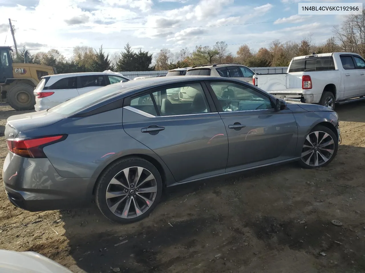 2019 Nissan Altima Sr VIN: 1N4BL4CV6KC192966 Lot: 78634064