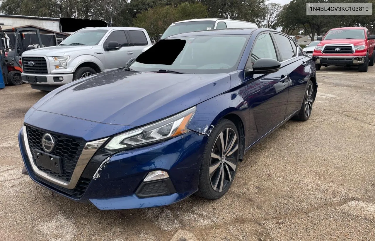 2019 Nissan Altima Sr VIN: 1N4BL4CV3KC103810 Lot: 80125854