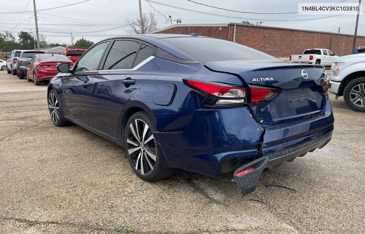 2019 Nissan Altima Sr VIN: 1N4BL4CV3KC103810 Lot: 80125854