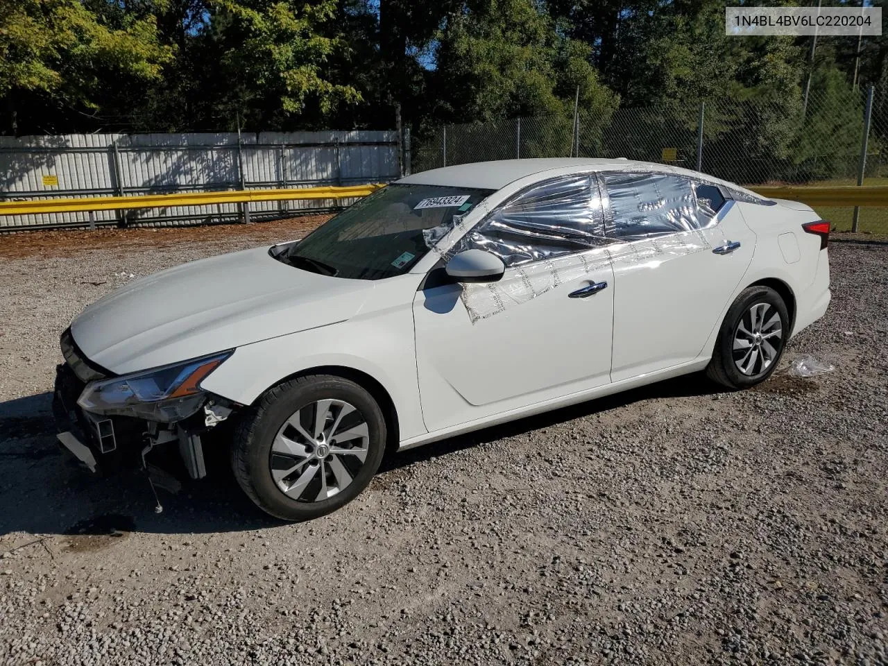 2020 Nissan Altima S VIN: 1N4BL4BV6LC220204 Lot: 76943324