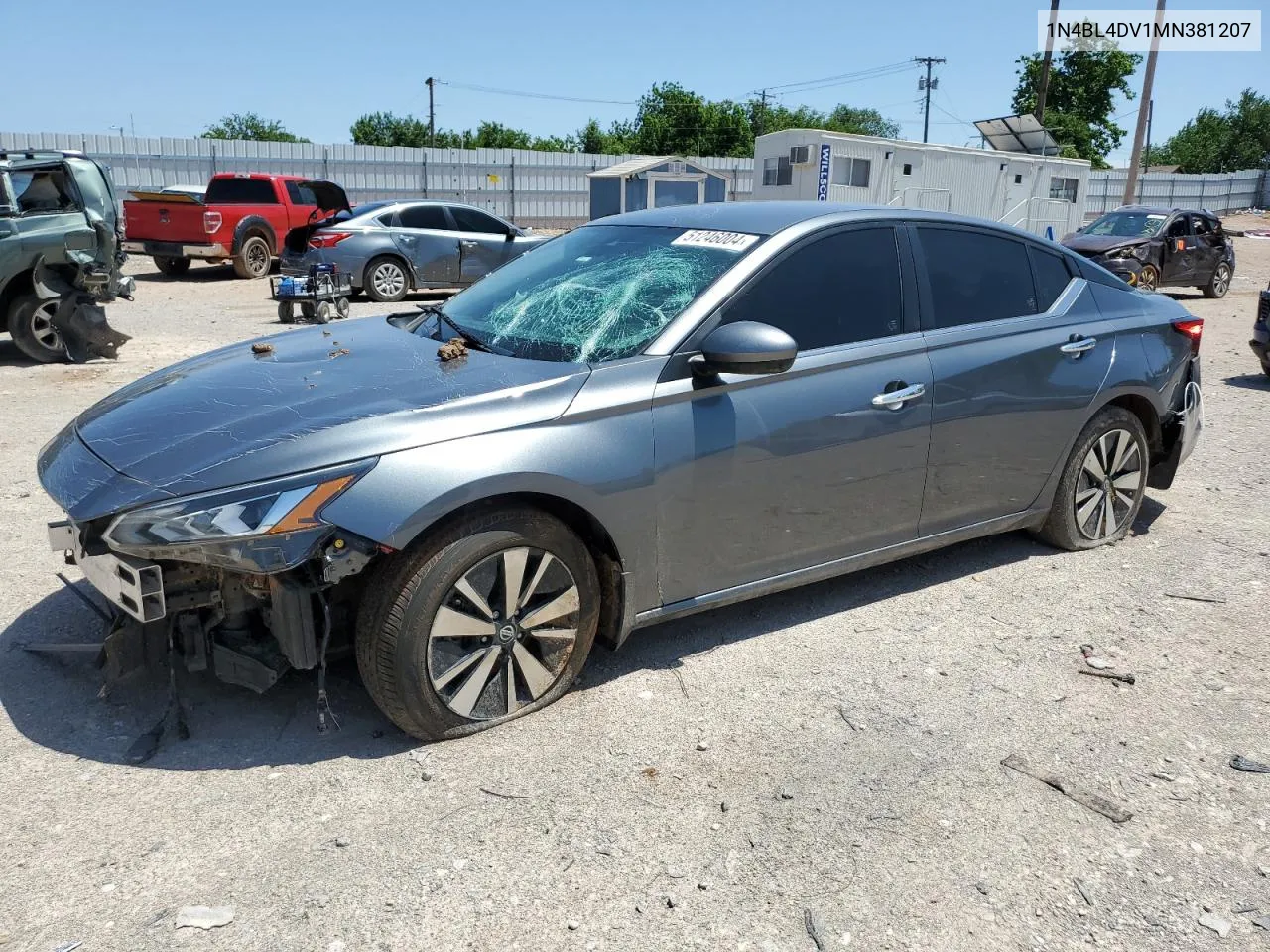 2021 Nissan Altima Sv VIN: 1N4BL4DV1MN381207 Lot: 62222784