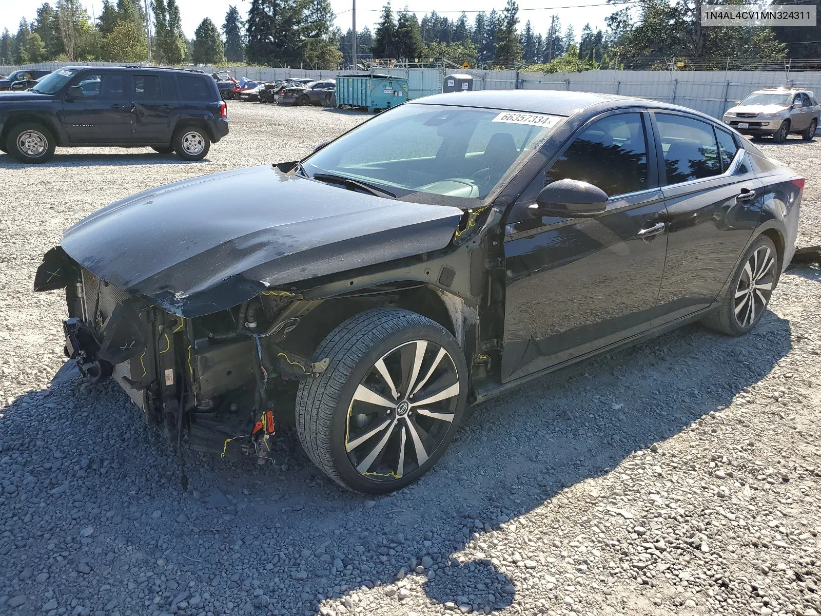 2021 Nissan Altima Sr VIN: 1N4AL4CV1MN324311 Lot: 66357334