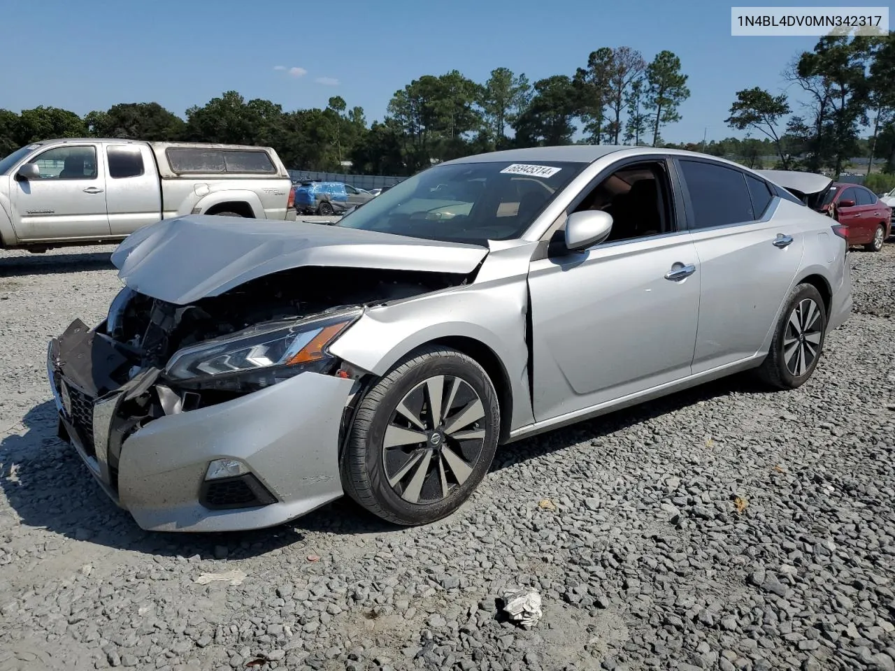 2021 Nissan Altima Sv VIN: 1N4BL4DV0MN342317 Lot: 66945314