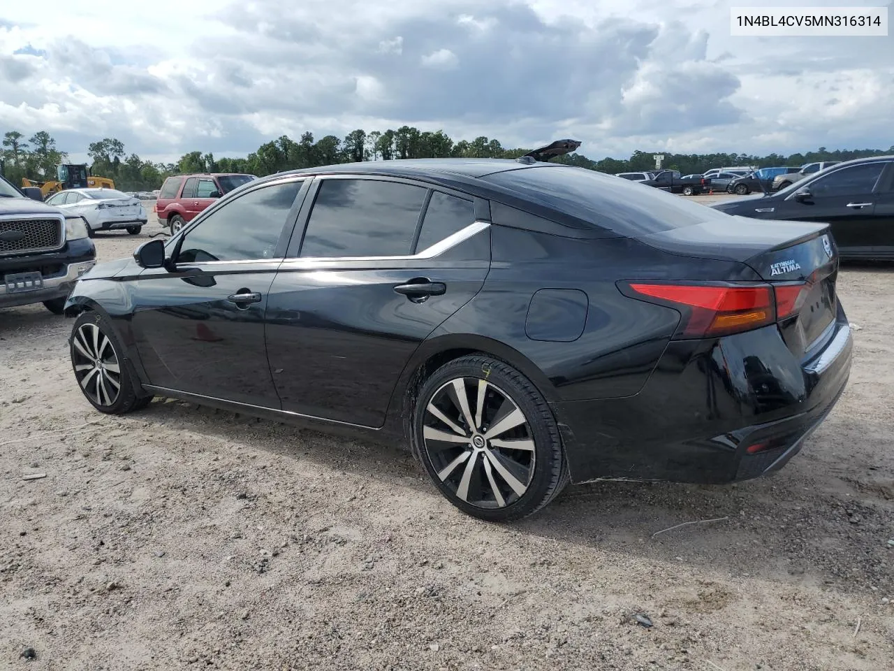 2021 Nissan Altima Sr VIN: 1N4BL4CV5MN316314 Lot: 69768374