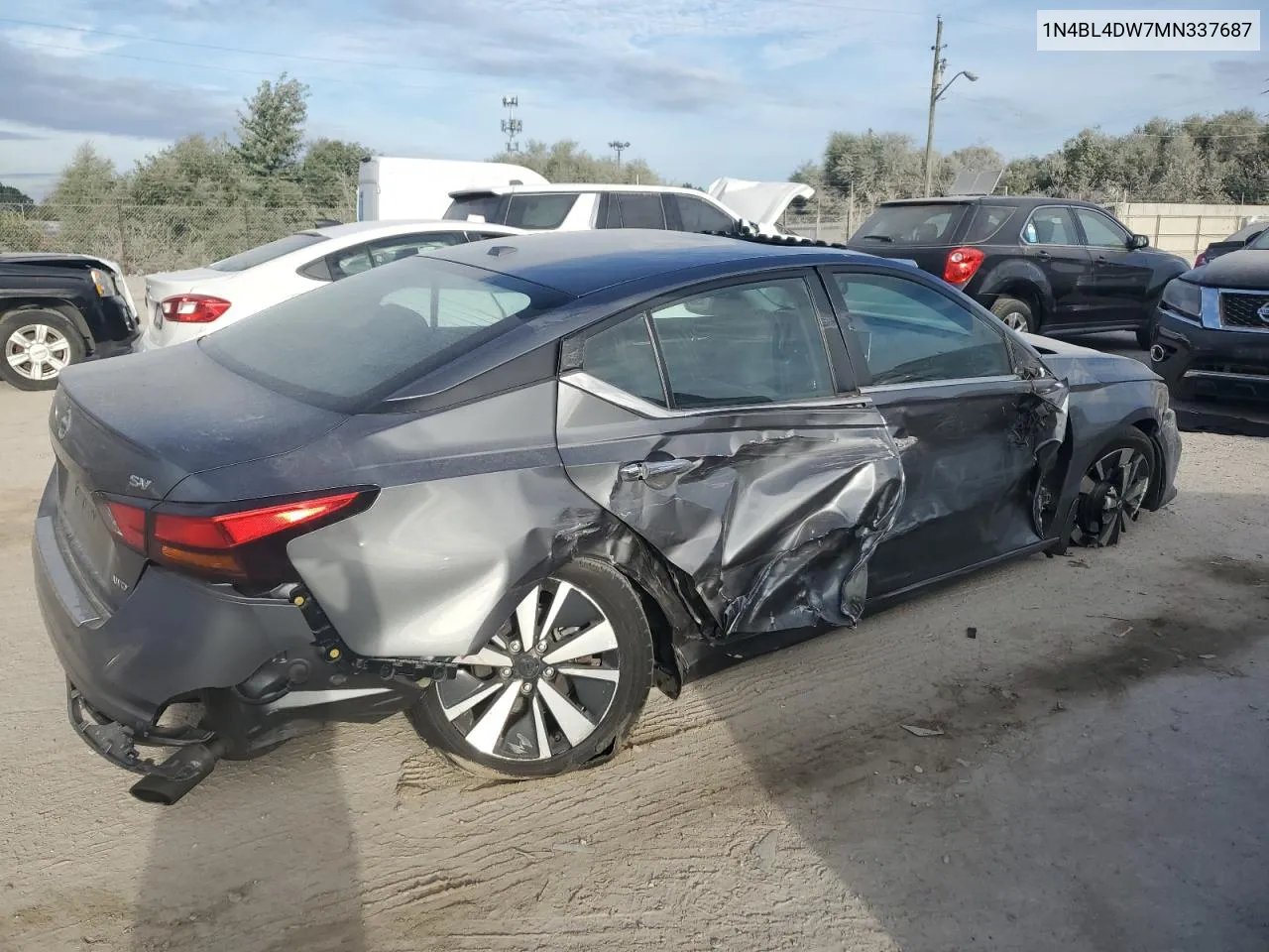 2021 Nissan Altima Sv VIN: 1N4BL4DW7MN337687 Lot: 71412284