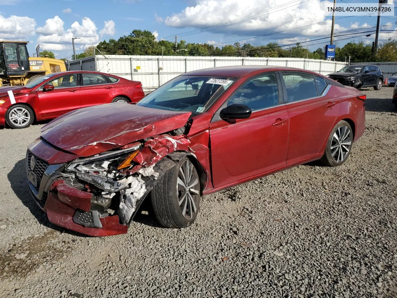 2021 Nissan Altima Sr VIN: 1N4BL4CV3MN394736 Lot: 72627284