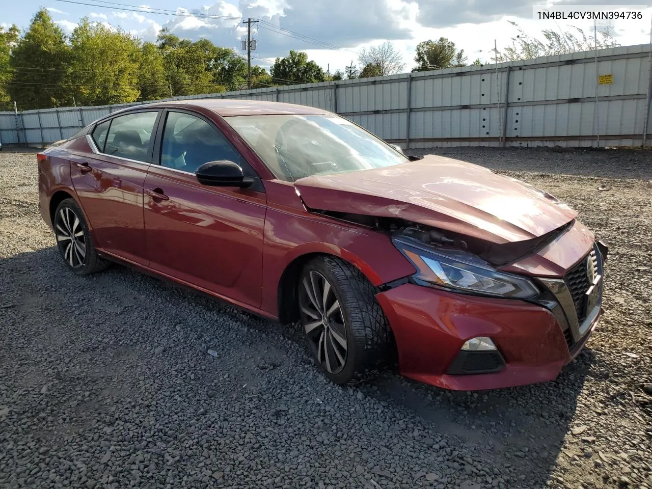 2021 Nissan Altima Sr VIN: 1N4BL4CV3MN394736 Lot: 72627284