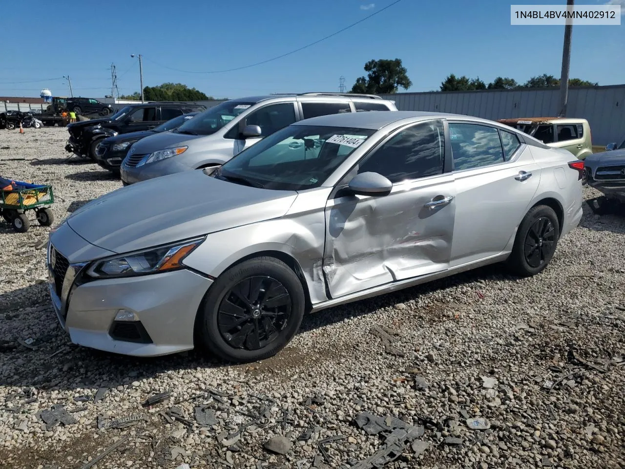 2021 Nissan Altima S VIN: 1N4BL4BV4MN402912 Lot: 72761404