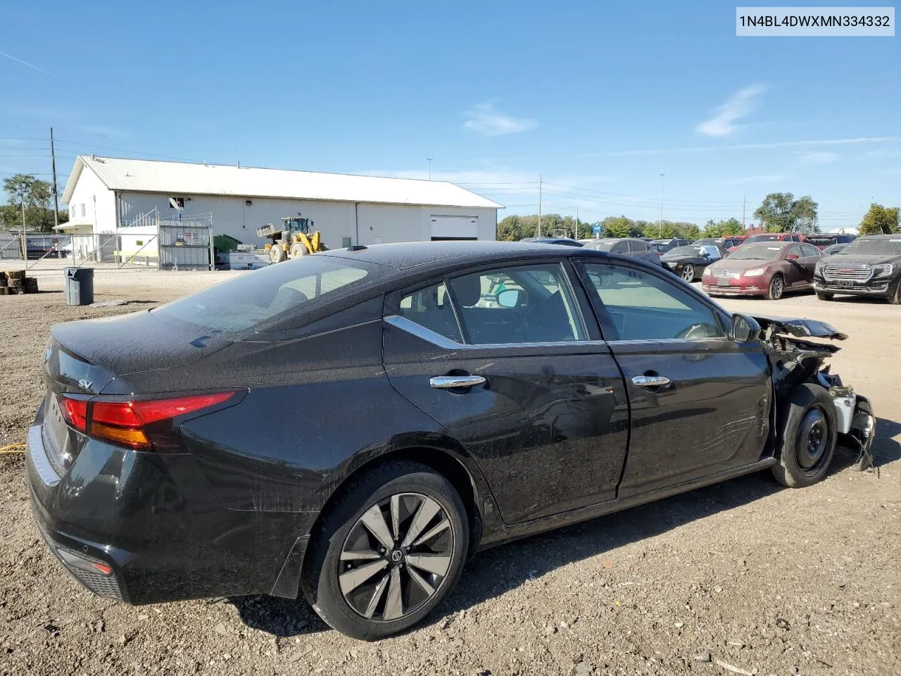 2021 Nissan Altima Sv VIN: 1N4BL4DWXMN334332 Lot: 73305304