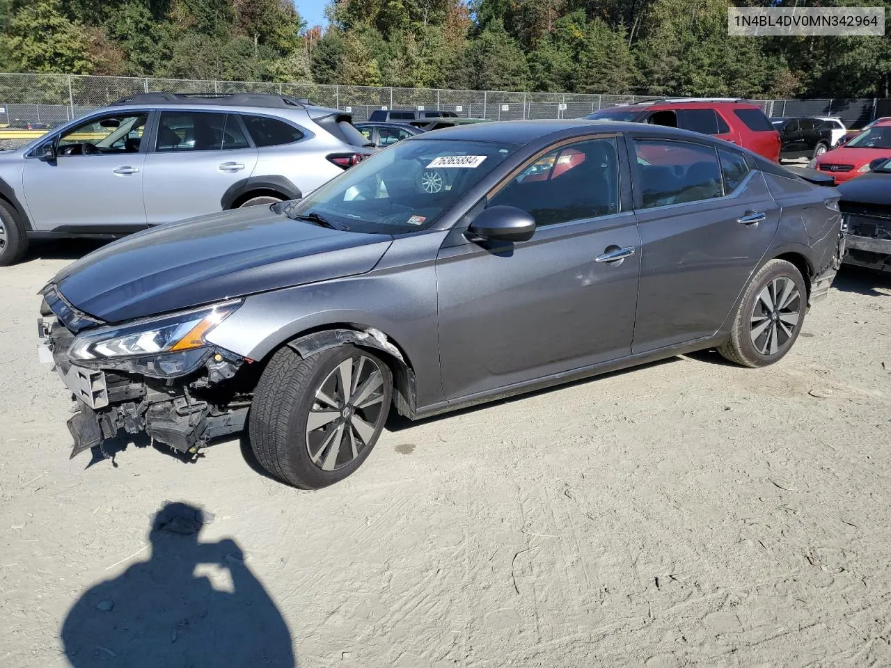 2021 Nissan Altima Sv VIN: 1N4BL4DV0MN342964 Lot: 76365884