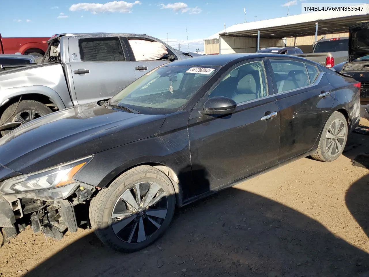 2021 Nissan Altima Sv VIN: 1N4BL4DV6MN353547 Lot: 76726804