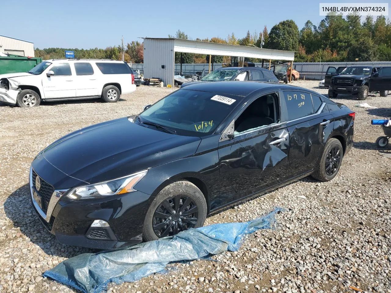 2021 Nissan Altima S VIN: 1N4BL4BVXMN374324 Lot: 77039114