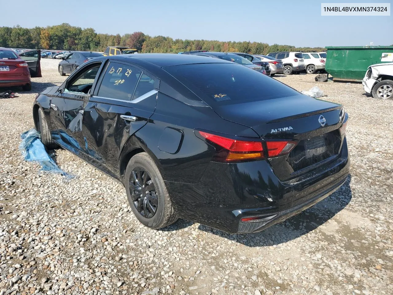 2021 Nissan Altima S VIN: 1N4BL4BVXMN374324 Lot: 77039114