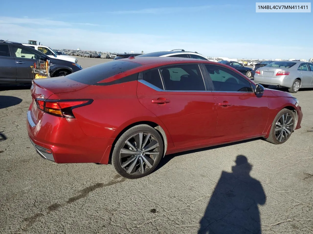 2021 Nissan Altima Sr VIN: 1N4BL4CV7MN411411 Lot: 77040454