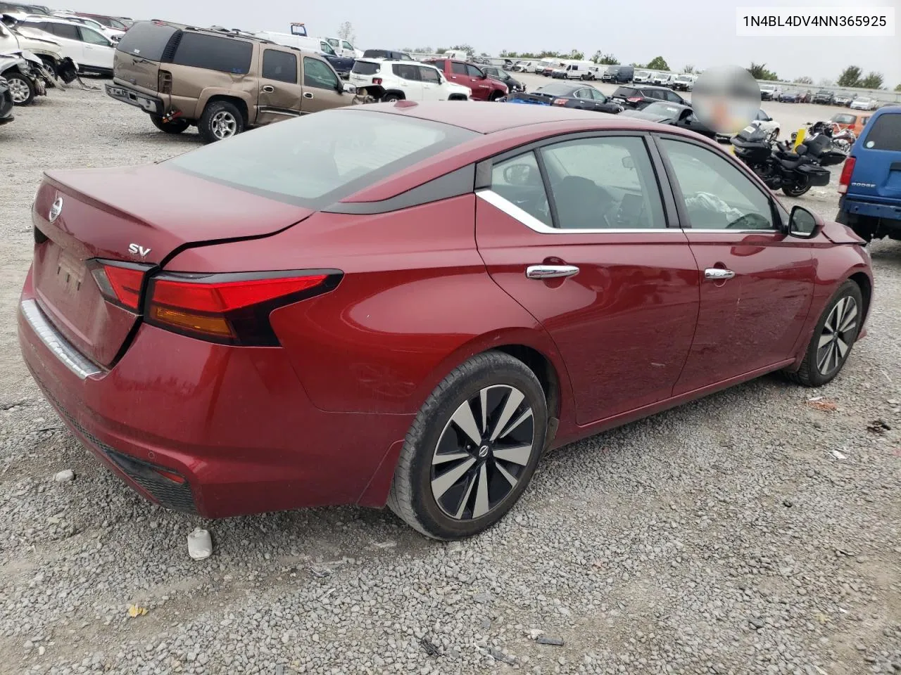 2022 Nissan Altima Sv VIN: 1N4BL4DV4NN365925 Lot: 71444224