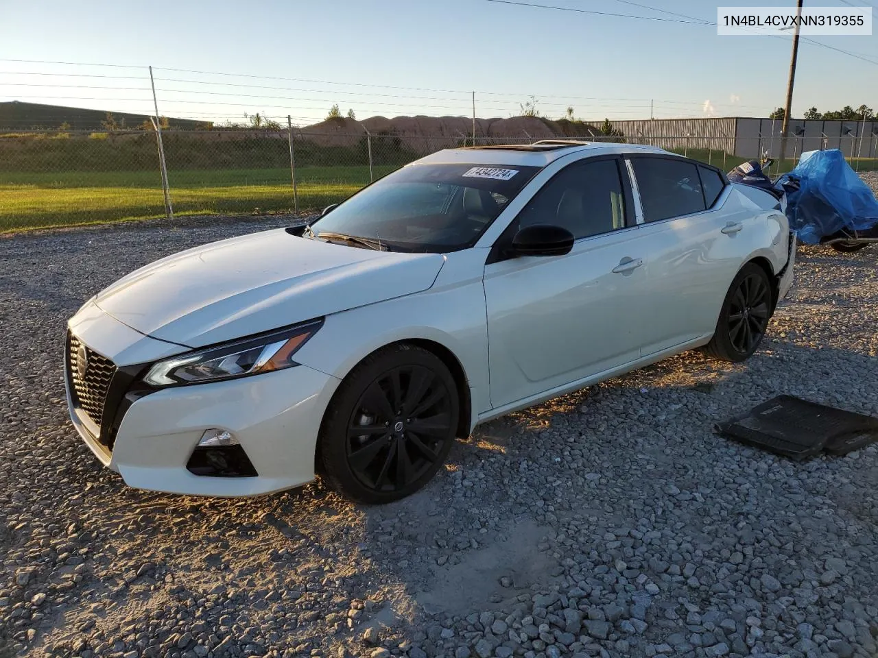 2022 Nissan Altima Sr VIN: 1N4BL4CVXNN319355 Lot: 74342724