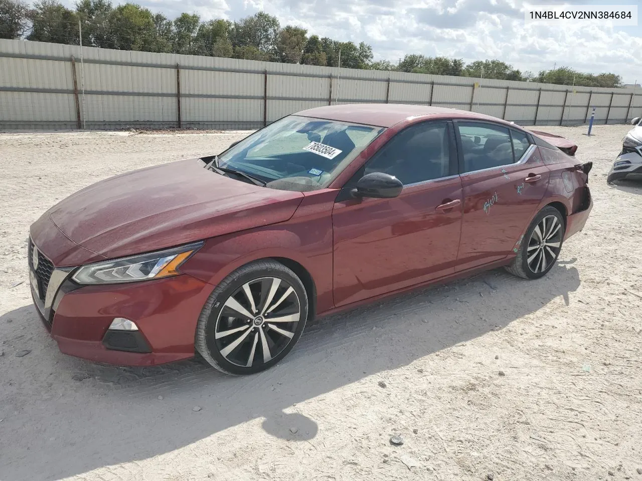 2022 Nissan Altima Sr VIN: 1N4BL4CV2NN384684 Lot: 78503504