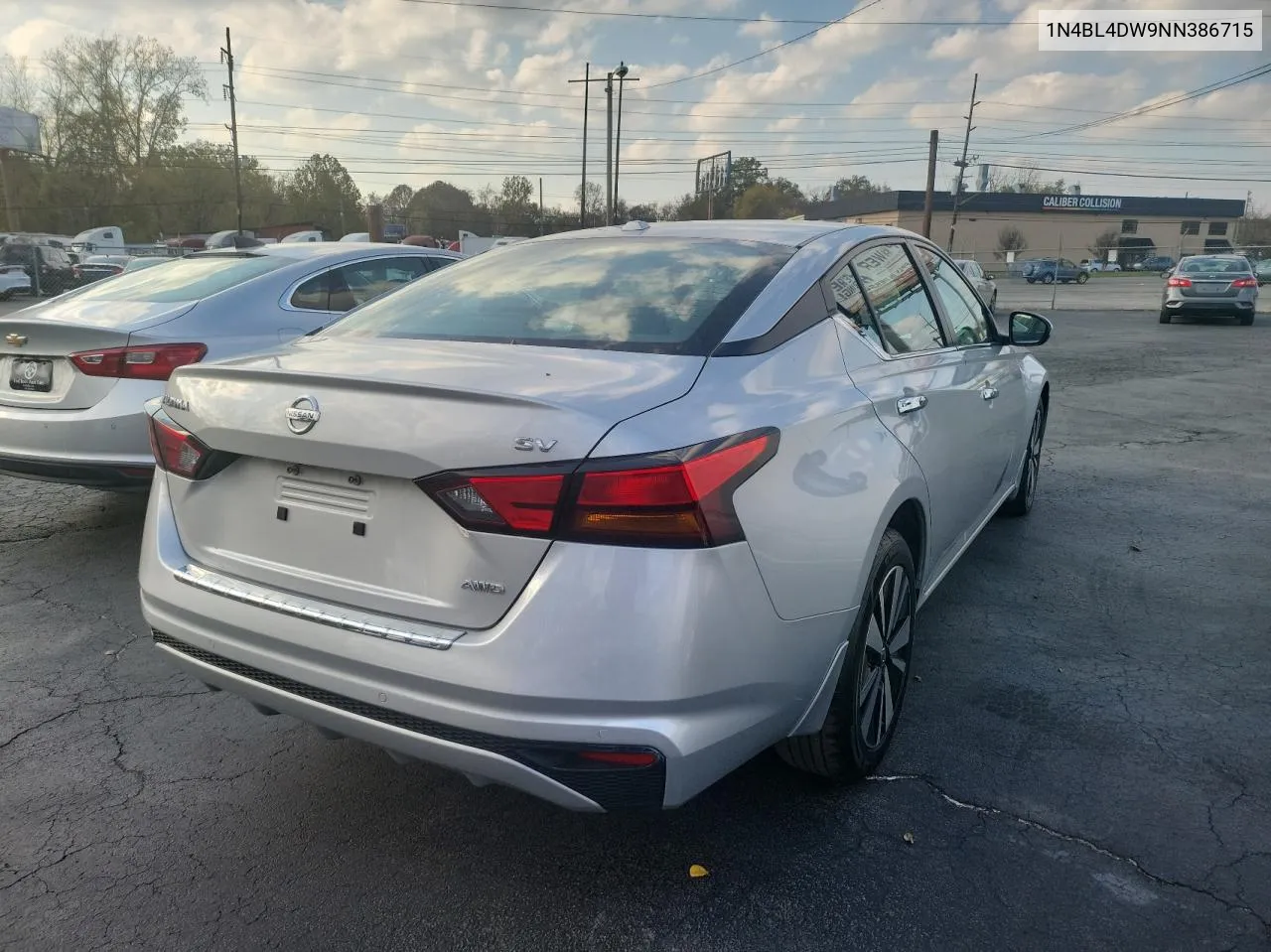 2022 Nissan Altima Sv VIN: 1N4BL4DW9NN386715 Lot: 78727924